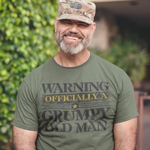 Men&#39;s Funny Birthday T Shirt Warning Grumpy Old Man Shirt Humor Joke 40th 50th 60th 70th 80th Gift For Him Unisex Tee Man
