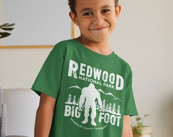 Kids Bigfoot T Shirt Redwood National Park Shirt California T Shirt Yeti Sasquatch Shirt Forest Shirt Bigfoot Gift Boys Girls