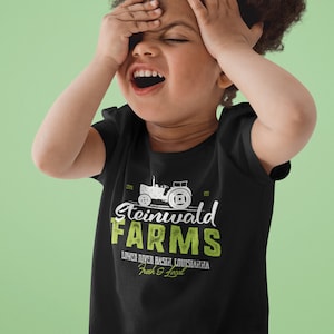 Kids Personalized Farm T Shirt Vintage Farming Shirt Personalized Farm Tractor Shirts Custom Farm T Shirt Boys Girls Youth image 1