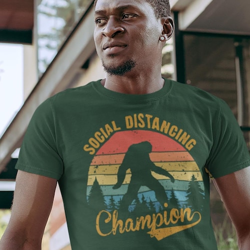 bigfoot social distancing t shirt