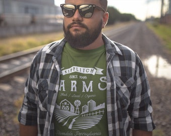 Men's Personalized Farm T-Shirt Vintage Farmer Shirt Custom Tee Shirts Customized TShirt Field Barn Garden Tee