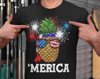 XS-2XL INTERESTPRINT Mens Hoodies Shirts Pineapple Fruits Short Sleeve Hooded T-Shirt Tops 