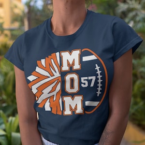 Women&#39;s Personalized Cheer Mom T Shirt Custom Football Shirts Cheer T Shirt Personalized Team Football Shirts