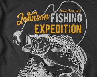 Personalized Fishing T-Shirt - Fisherman Trip Expedition Tee Shirt Men's Gift Custom Shirts