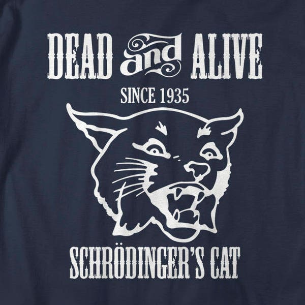 Men's Funny Science Geek T-Shirt Shrodinger's Cat Physics Shirts Paradox Tee For Geeks