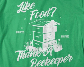 Men's Funny Beekeeper T-Shirt Like Food Thank Bee Keeper Gift Idea Shirt