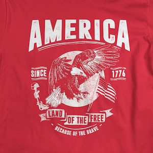 Shirts by Sarah Men's Patriotic Home of Free Because of - Etsy