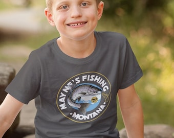 Personalized Fishing Shirt, Trout Fishing T Shirt, Fisherman Gift, Custom T Shirt Fisherman, Custom Fishing Gift, Youth, Children's, Kids