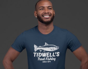 Personalized Fishing Shirt, Trout Fishing T Shirt, Fisherman Gift, Custom T Shirt Fisherman, Customize Fishing Tee, Men's, Unisex,