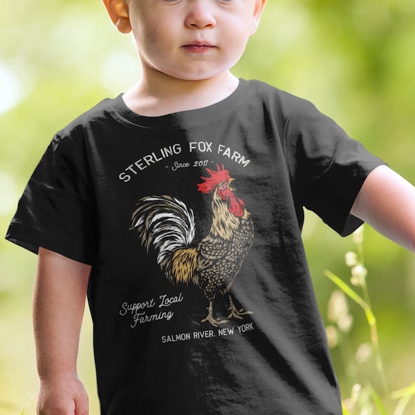 Kids Personalized Farm T Shirt Vintage Rooster Shirt Farmer Gift Idea Custom Chicken Shirt Homestead Shirts Customized TShirt Unisex Youth