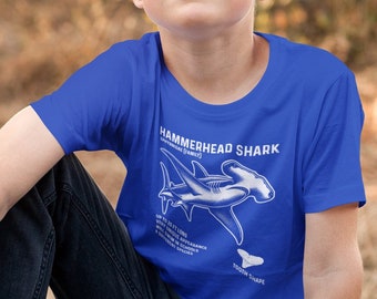 Kids Hammerhead Shark Facts T-Shirt: Marine Biologist Gift