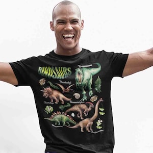 Mens dinosaur hot sale shirt