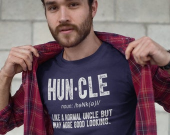 Men's Funny Uncle T-Shirt Huncle Shirt Gift Ideas Uncles Fun Saying Tee Father's Day Birthday Uncle Definition Shirts