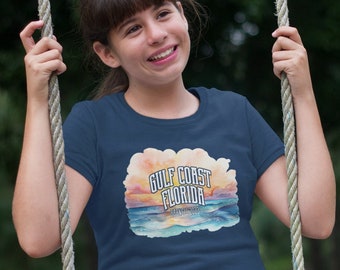 Kids Personalized Vacation Sunrise T Shirt Custom Beach Ocean TShirts Tropical Group Shirts Matching T Shirt Unisex Youth Gift Idea
