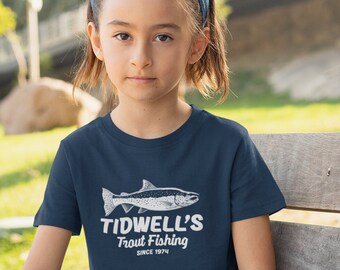 Personalized Fishing Shirt, Trout Fishing T Shirt, Fisherman Gift, Custom T Shirt Fisherman, Customize Fishing Tee, Kids, Unisex, Child,