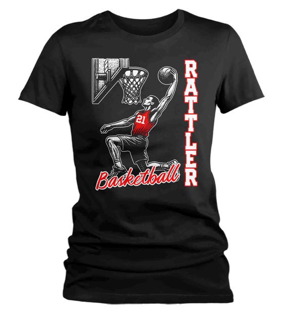Women's Personalized Basketball T Shirt Custom Streetwear Dad Shirt Personalized Name Slam Dunk Mom Team Senior Custom Ladies Gift Idea