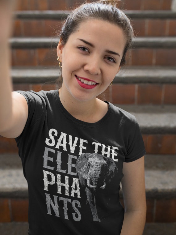 Women's Elephant T Shirt Save The Elephants Shirt Pachyderm Shirts Grunge Elephant TShirt Hipster Shirts