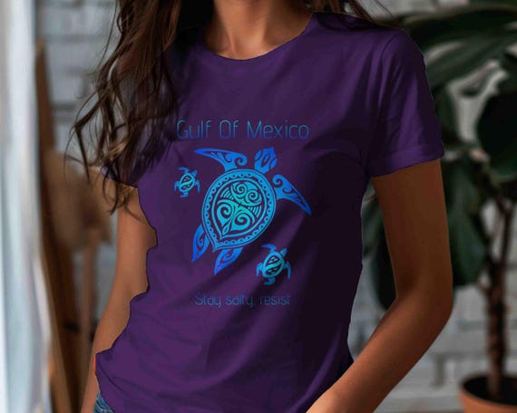 Men's Funny Gulf Of Mexico Shirt Forever Shirt Stay Salty T-Shirt Gift Idea Anti Maga Sea Turtle Gulf of America Unisex Graphic Tee Grunge