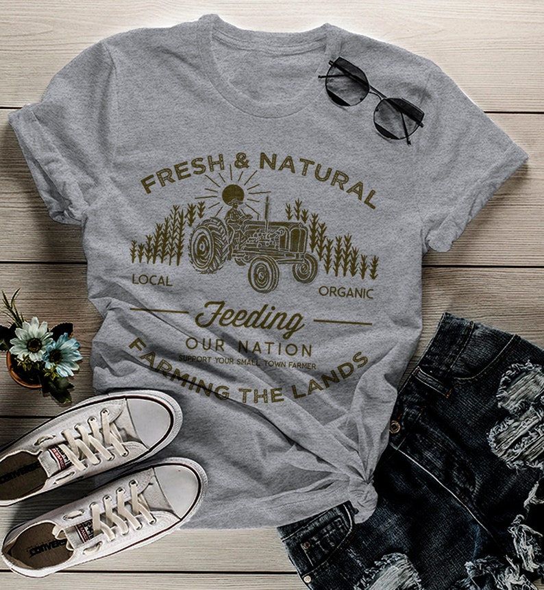 Women's Farming the Land T Shirt Vintage Farmer Shirts Etsy