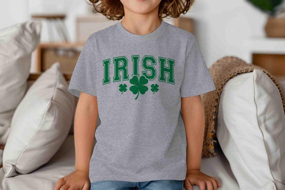 Kids Irish St. Patrick's Day Shirt Shamrock Clover Lucky Patty's TShirt Green Festive St. Pat T-Shirt Irish Holiday Youth Child Unisex Gift