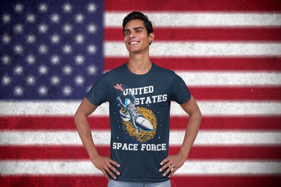 Men's Funny Space Force T Shirt United States Space Force Shirt Astronaut Shirts Funny Shirts U.S. Space Force
