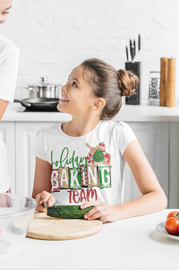 Kids Christmas T Shirt Holiday Baking Team Matching Xmas TShirts Cookies Thanksgiving Bakes Tee Baker Cute Graphic Tee Youth Unisex