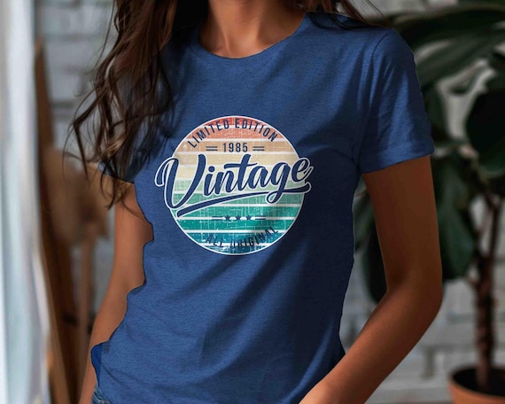 Men's Vintage 1985 Birthday T-Shirt 40th Birthday Shirt Forty Years Gift Limited Edition Bday Gift Unisex Soft Tee 40 Bday Unisex TShirt