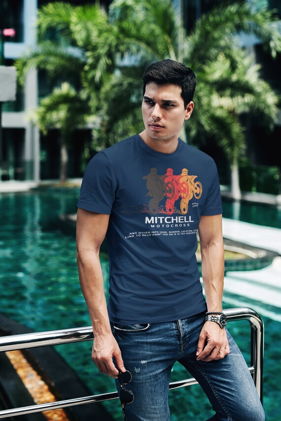 Men's Personalized Motocross Shirt Dirt Bike T Shirt Custom Racing Wheelie Tee Track Mud Dirty Grip Trick Riding Motor Unisex Man
