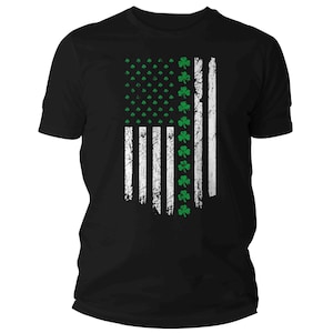Men's Ireland T Shirt U.S. Flag Shirt St Patrick's Day Flag Shirt St ...