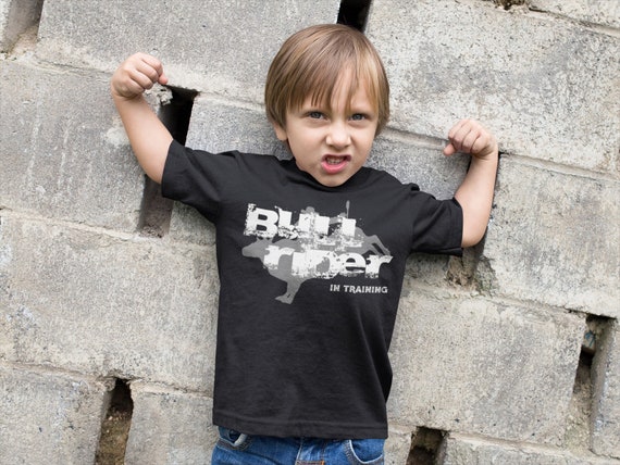 Kids Bull Rider Shirt In Training Rodeo T Shirt Bull Riding Cowboy Western Graphic Tee Bucking Rodeo Clown Tshirt Youth Boy's Girl's