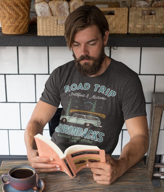 Men's Personalized Vintage Road Trip T Shirt Custom Camping Shirts Adventure T Shirt Personalized Shirts