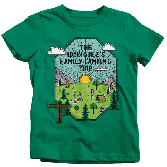 Kids Personalized Camping T Shirt 