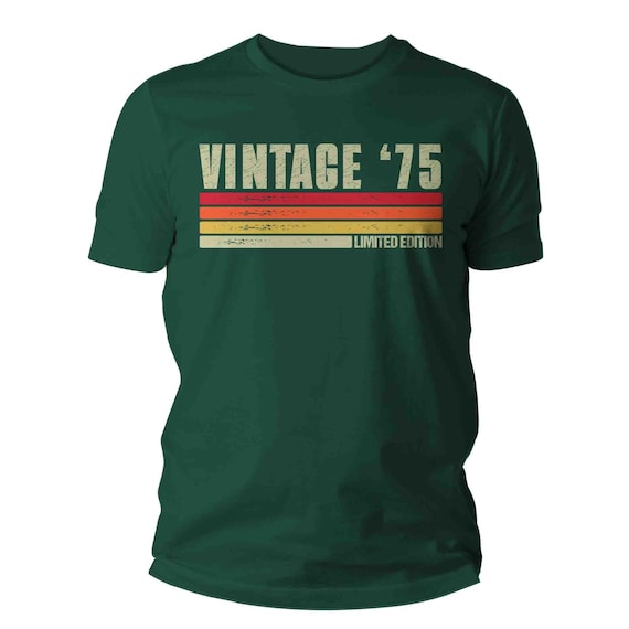 Men's 1975 Vintage Birthday Shirt 50th Birthday T Shirt Fifty Years Gift Bday Gift Men's Unisex Limited Edition Tee 50 Bday Man Bella Canvas