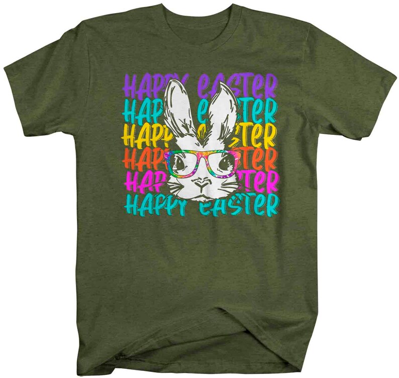 Men's Easter Shirt Happy Easter Bunny T Shirt Hipster Etsy