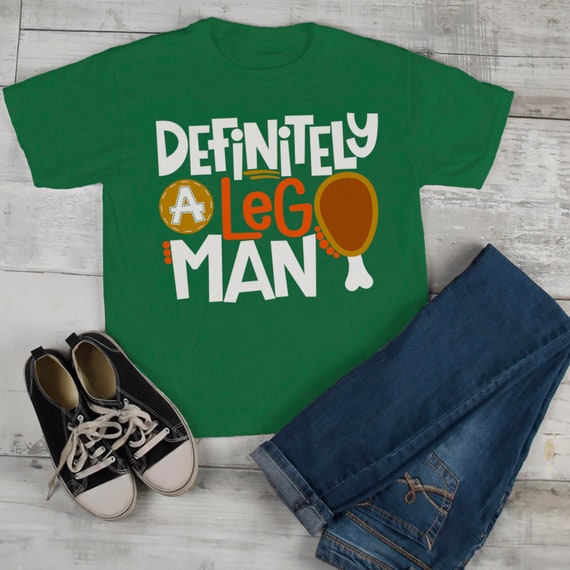 Kids Funny Leg Man T Shirt Thanksgiving Shirts Turkey TShirt Hilarious Leg Graphic Tee Boy's Girl's Toddler