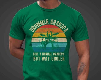 Funny Drummer Grandpa T-shirt: Percussion Dad Gift - Etsy