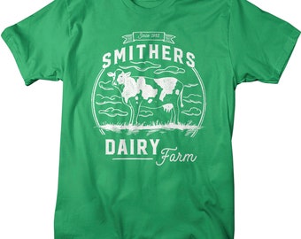 Men's Personalized Farm T-Shirt Vintage Dairy Farmer Shirts Custom Tee Cow Shirts Customized TShirt