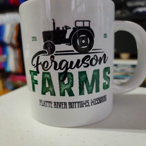 Personalized Farm Coffee Mug Vintage Farming Cup Personalized Farm Tractor Coffee Mugs Custom Farm Gift Farmer 15 oz. 20 oz. Jumbo image 5