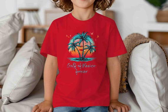 Kids Funny Gulf Of Mexico Shirt Forever Shirt Stay Salty T-Shirt Gift Idea Anti Maga Sea Turtle Gulf of America Unisex Graphic Tee Youth