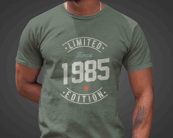 Men's 1985 Vintage Birthday Shirt 40th Birthday Gift T Shirt Bday Gift Unisex Limited Edition Tee 40 Bday Man For Men Women Bella Canvas