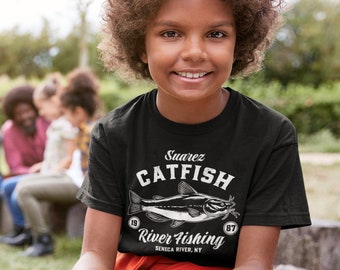 Personalized Fishing Shirt, Catfish Fishing T Shirt, Fisherman, Custom T Shirt Fisherman, Custom Fishing Gift, Angler, Kids, Youth, Unisex