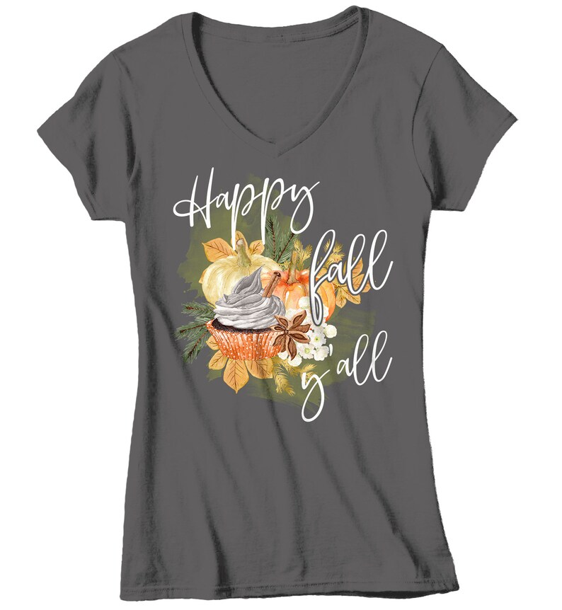 Women/'s Happy Fall Yall T Shirt Fall Shirts Watercolor Pumpkin T Shirts Latte Shirt Pumpkin Spice Shirts Fall T Shirts