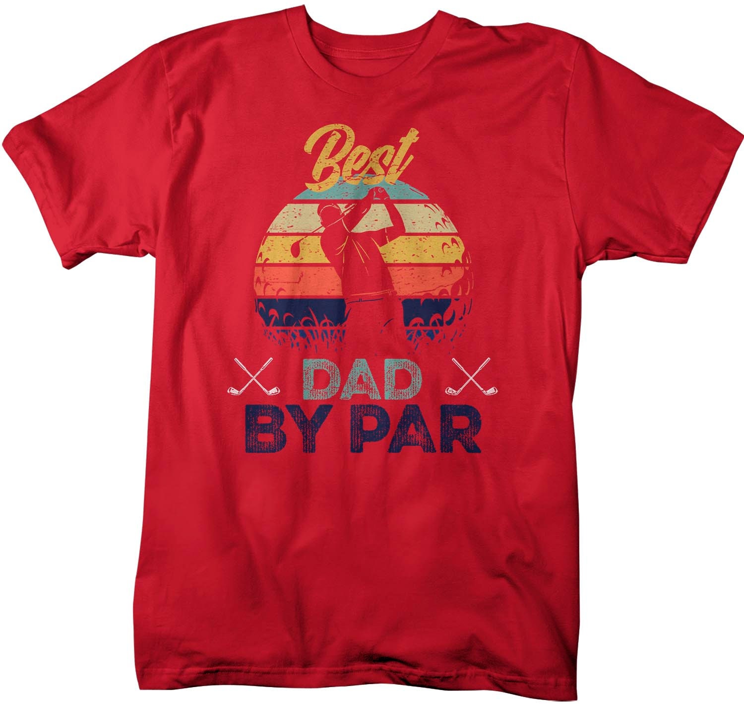 Men's Funny Best Dad by Par T Shirt Father's Day Gift Golf Shirt