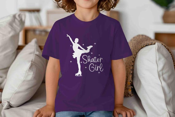 Kids Skater Girl T-Shirt: Funny Ice Skating Tee - Youth Unisex