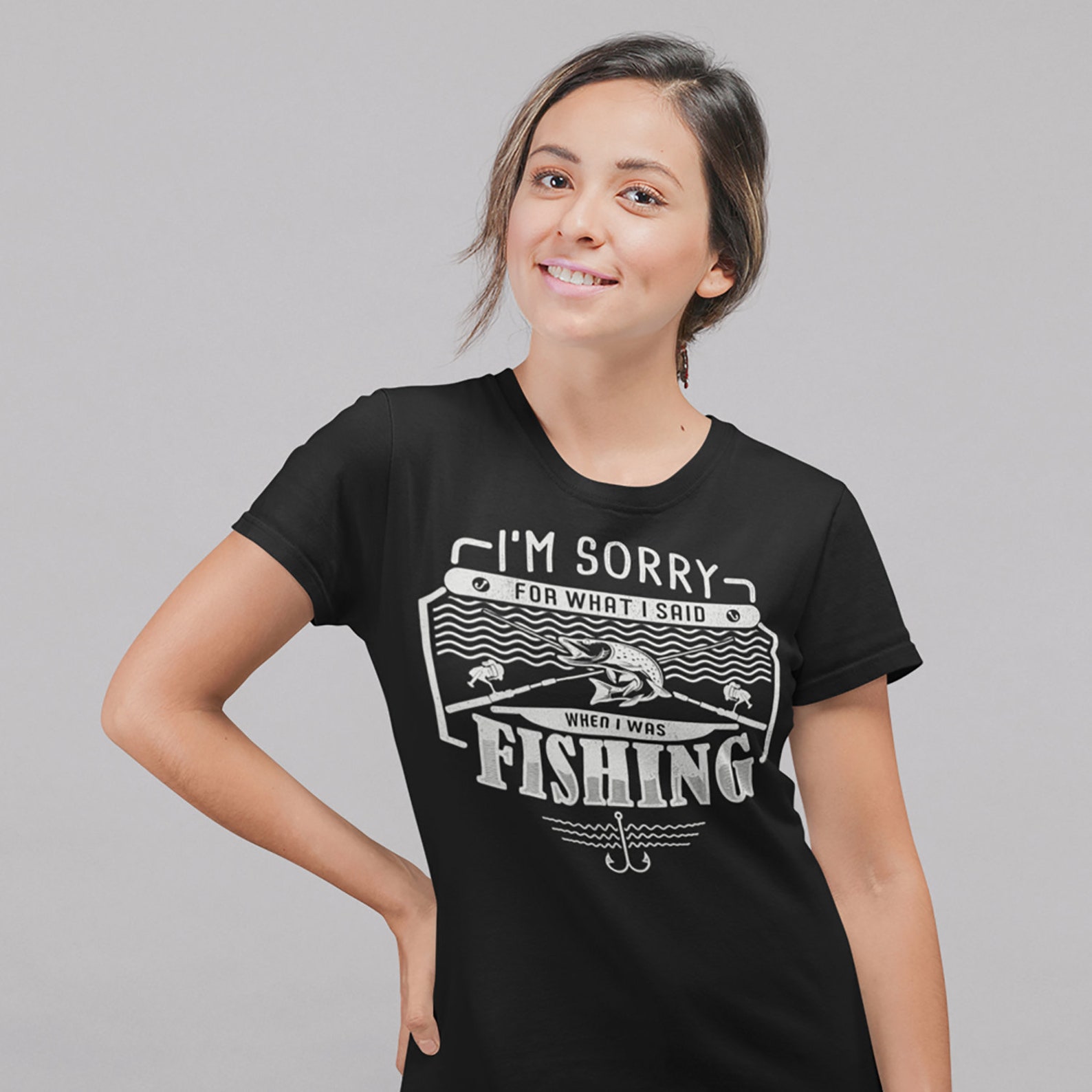 Women's Fishing T Shirt Sorry For Said While Fishing Shirt Etsy