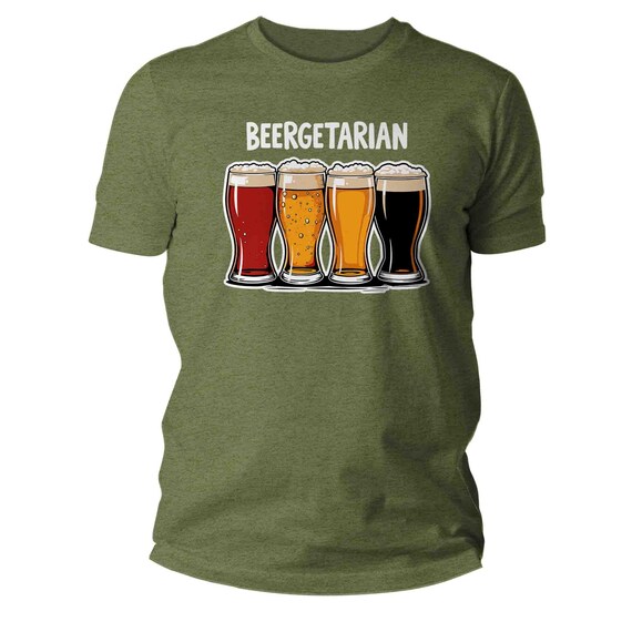 Men's Funny Beergetarian Shirt Beer TShirt Gift Idea For Him Joke Humor Craft Brewery Brew Unisex, Suds Brewing TShirt T Shirt Unisex Man