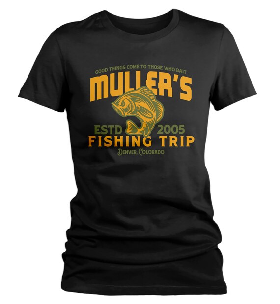 Women's Personalized Fishing T-Shirt Vintage Shirts Fisherman Trip Customized Tee Shirt Men's Gift Custom