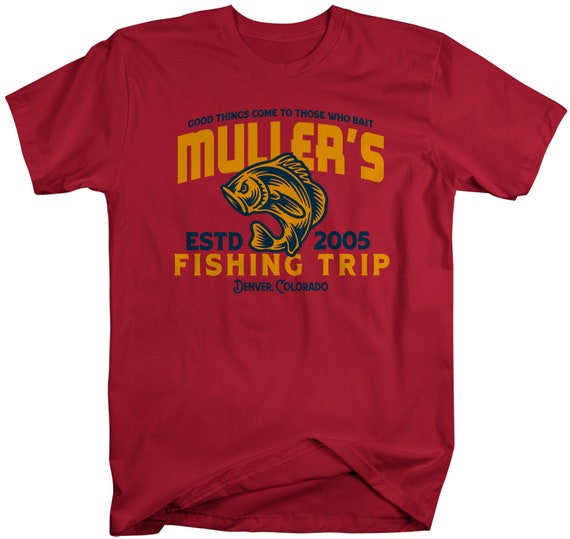Men's Personalized Fishing T-shirt Vintage Shirts Fisherman Trip