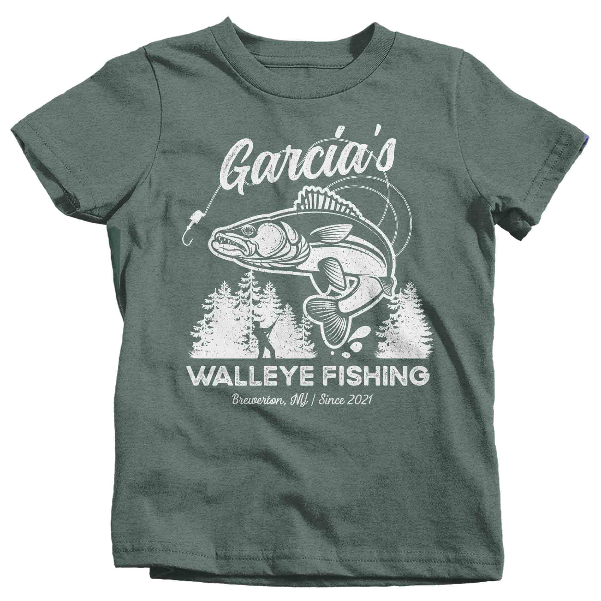 Kids Personalized Fishing Walleye T-shirt Fisherman Trip Expedition Tee  Shirt Men's Custom Shirts Boy's Girl's Unisex Soft Tee Gift Idea -   Canada