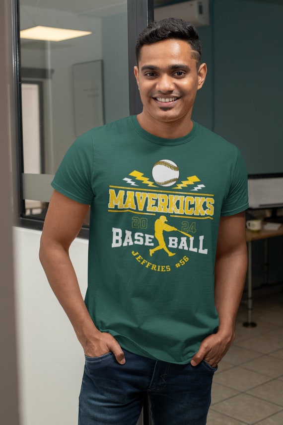Men's Personalized Baseball Player Shirt Softball Team Batter T Shirt Custom Batter & Ball Logo Graphic Tee Man Unisex